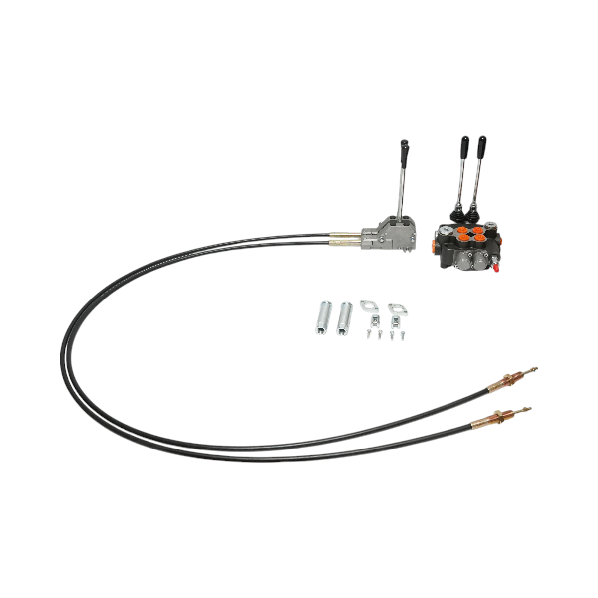 Hydraulic distributor with 2 levers, cable length 2m pressure 250 bar flow 80L/min Breckner Germany